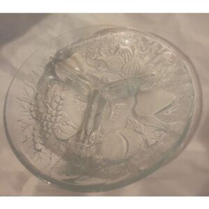 KIG Indonesia 3 section Nut Fruit pattern dish candy dish